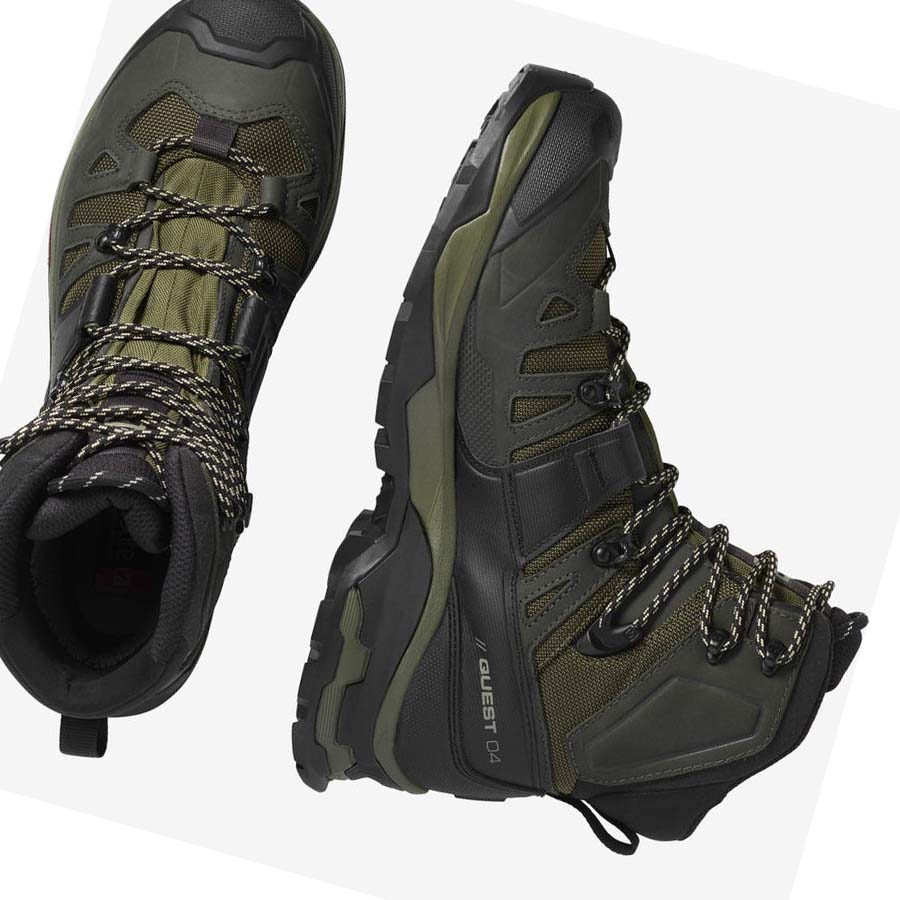 Salomon QUEST 4 GORE-TEX Erkek Yürüyüş Ayakkabısı Zeytin Yeşili | TR 3563NWY